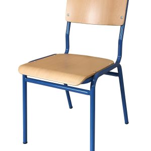 Silla pupitre con bandeja-portalibros lateral